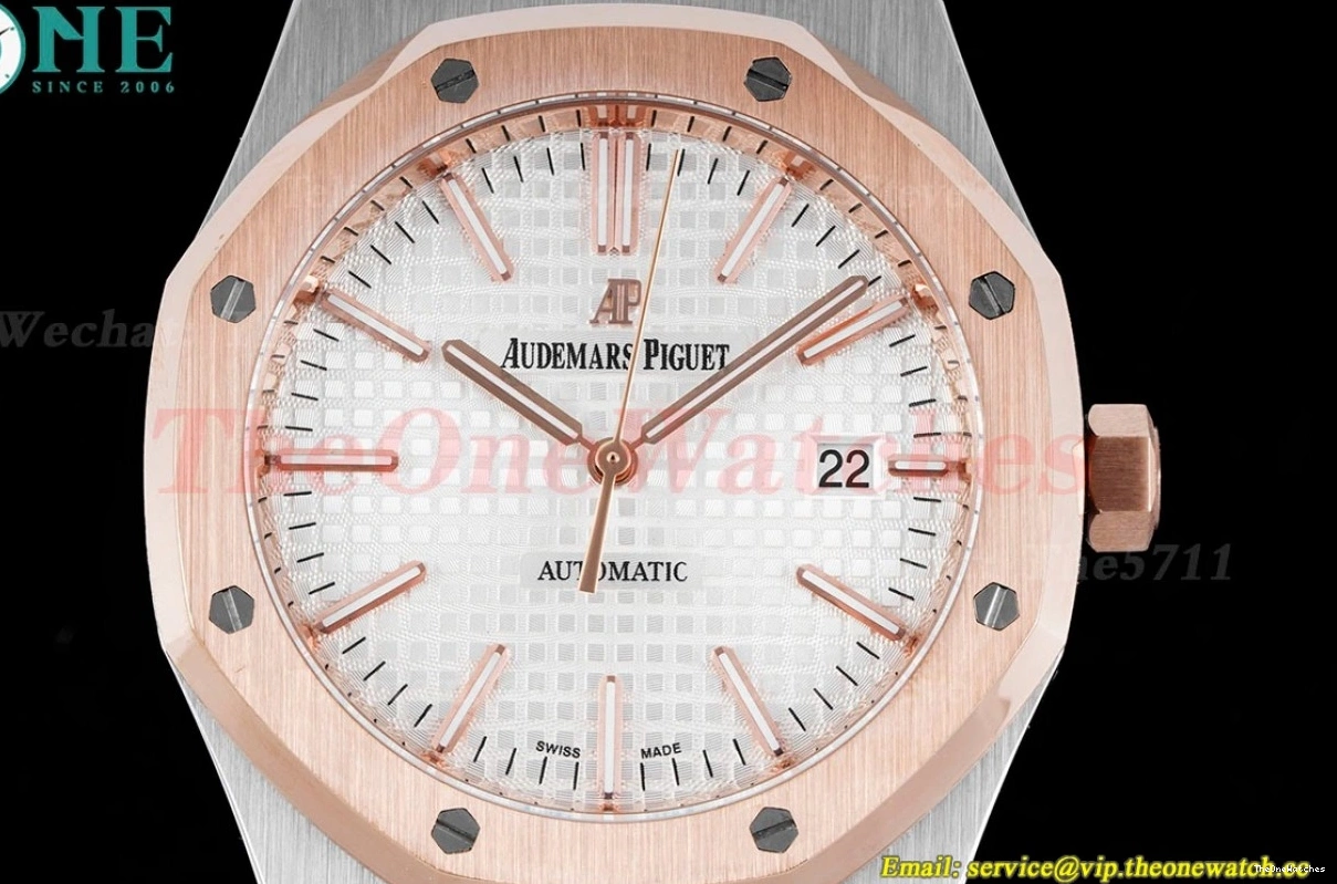 Oak RG 15400 Royal A3120 Textured White 41mm BF SS Dial 1218